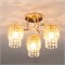 Потолочный светильник с металлическими плафонами и хрусталем 30137/3 золото 00000084460