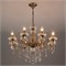 Подвесная люстра с хрусталем 3281/8 античная бронза / прозрачный хрусталь 00000063379