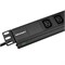 Блок распределения питания PDU горизонтальный 1U 8 розеток C13 10A без выкл алюм корп шнур 2м вилка C14 черный REXANT 04-0304-1