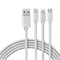 Кабель USB 3в1 Type-С (3A), Lightning (2,4A), micro USB (2A) 1м, ПВХ REXANT 18-1127