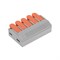 Универсальная клемма СМК 222-615/221-615, 5-проводная серая 0,5-4/6 мм² (блистер 5 шт/уп) REXANT 07-5273-5