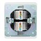 Розетка ROUND компьютерная двойная RJ45+RJ45 кат6 с/у перламутр KRANZ KR-78-0725-1