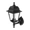 Светильник садово-парковый НБУ 04-60-001 У1 "Леда", настенный, черный, стекло прозрачное, четырехгранный, под лампу Е27 LAMPER 602-305