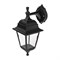 Светильник садово-парковый НБУ 04-60-001 У1 "Леда", настенный, черный, стекло прозрачное, четырехгранный, под лампу Е27 LAMPER 602-305