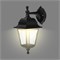 Светильник садово-парковый НБУ 04-60-001 У1 "Леда", настенный, черный, стекло прозрачное, четырехгранный, под лампу Е27 LAMPER 602-305