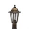 Светильник садово-парковый НТУ 06-60-001 У1 "Оскар 1", столб малый, черный под бронзу, стекло прозрачное, шестигранный, под лампу Е27 LAMPER 602-304