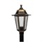 Светильник садово-парковый НТУ 06-60-002 У1 "Оскар 3", столб, черный под бронзу, пластик (рельеф ромб), шестигранный, под лампу Е27 LAMPER 602-302
