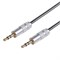 Аудиокабель AUX 3,5 мм, 1м, в гибкой металлической оплетке REXANT 18-4091