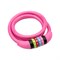 Замок тросовый кодовый взломостойкий для велосипедов и колясок 100см розовый ЧЕТЫРЕ СЕЗОНА 79-0204