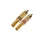 Разъем штекер RCA металл пайка черный/красный, Gold PROconnect 14-0405-1