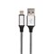 Кабель USB-A – Lightning для Apple, 2,4А, 1м, нейлон, серый REXANT 18-4245