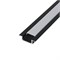 Комплект врезного алюминиевого профиля с рассеивателем, 22х6мм, 1м, черный REXANT 146-405-2