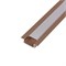 Комплект врезного алюминиевого профиля с рассеивателем, 22х6мм, 1м, розовое золото REXANT 146-405-3